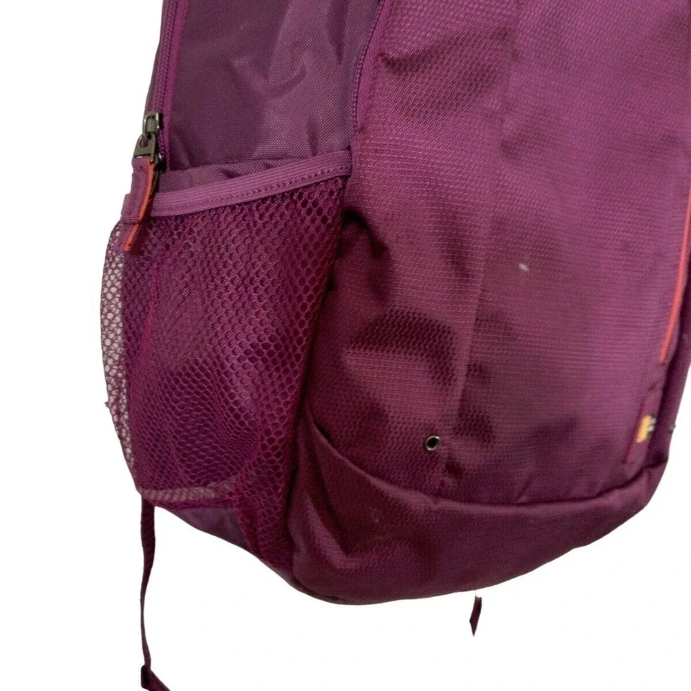 Case Logic Burgundy Backpack Pockets Adjustable Straps Pockets School